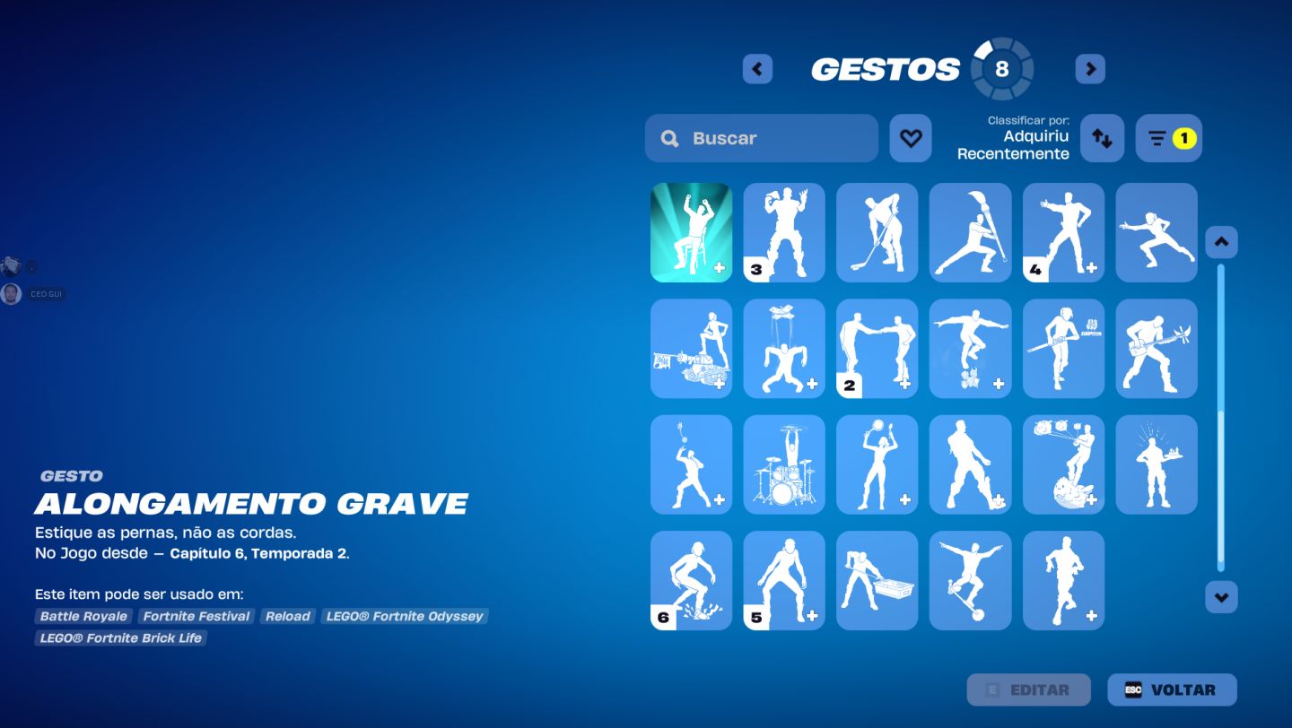 CONTA DE FORTNITE COMPLETA