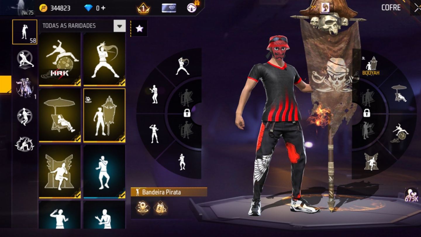 CONTA COM 2 ANGELICAIS, SOMBRA ROXA E AVENTUREIRO /FREE FIRE