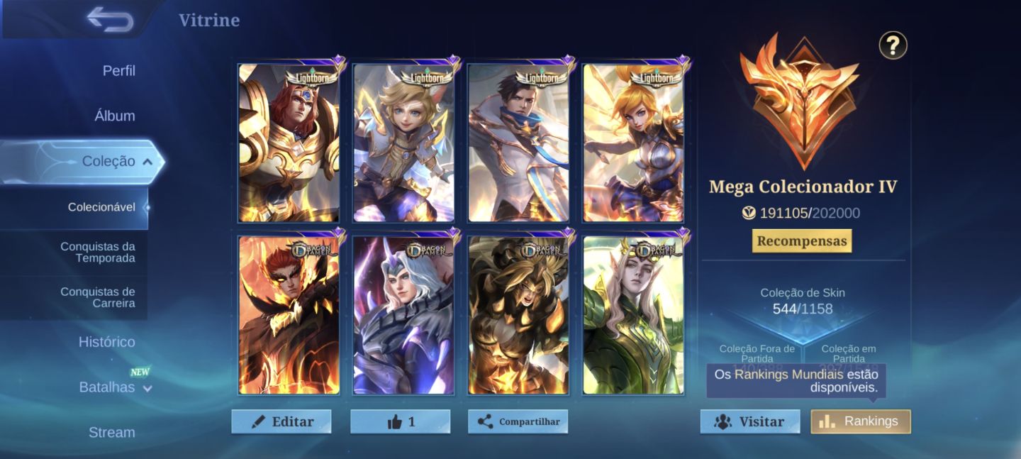 Conta mobile legends assassino