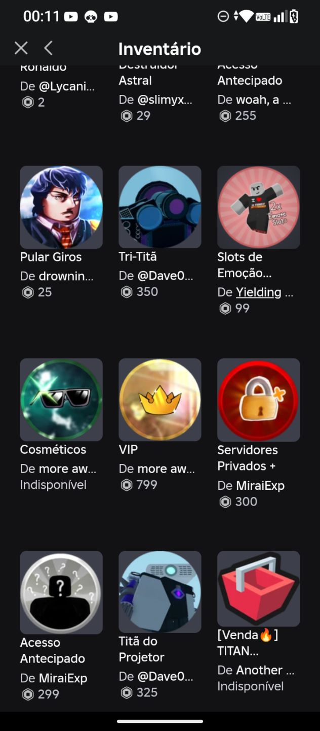 Conta Roblox - Alto de valor de inventário!
