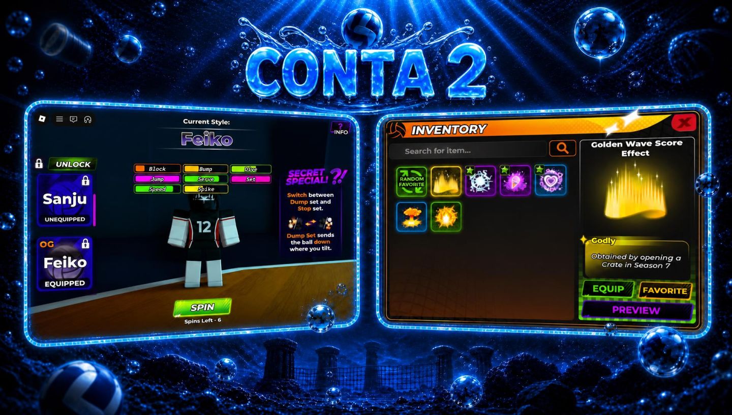 CONTAS VOLLEYBALL LEGENDS | MAMORI + TSH + TSK + AKARI + OG FEIKO + SANJU + KIJO