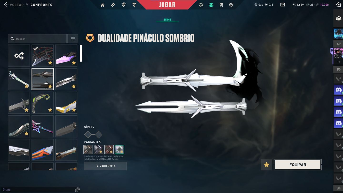 CONTA VALORANT IMORTAL 2 // 13 FACAS + 9 VANDAL // 5 ANOS DE CONTA (A.PROPOSTAS)