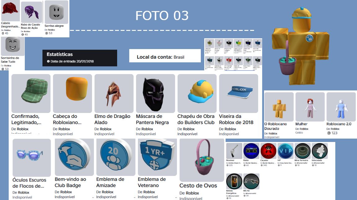 50% CONTAS ANTIGAS ROBLOX + OFFSALES + Bundle Rara