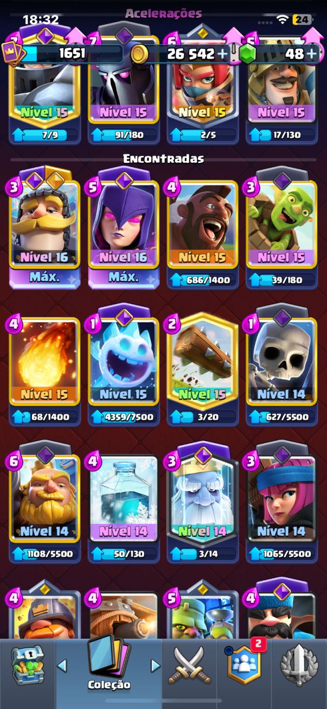 Conta Clash Royale upada, 11k de troféu