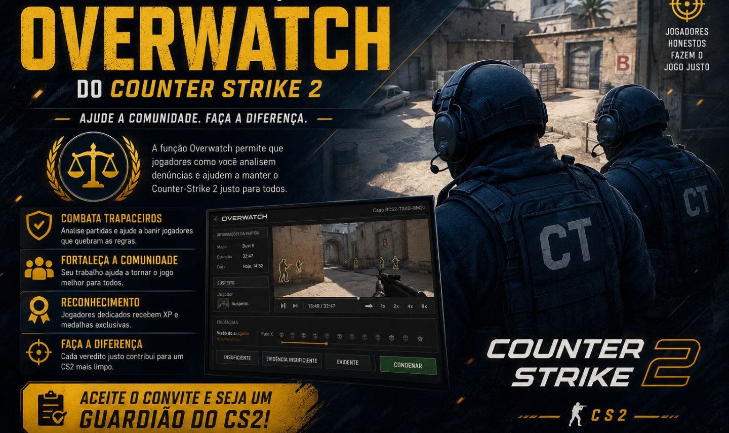 Convite para Overwatch Counter Strike 2 - CS2