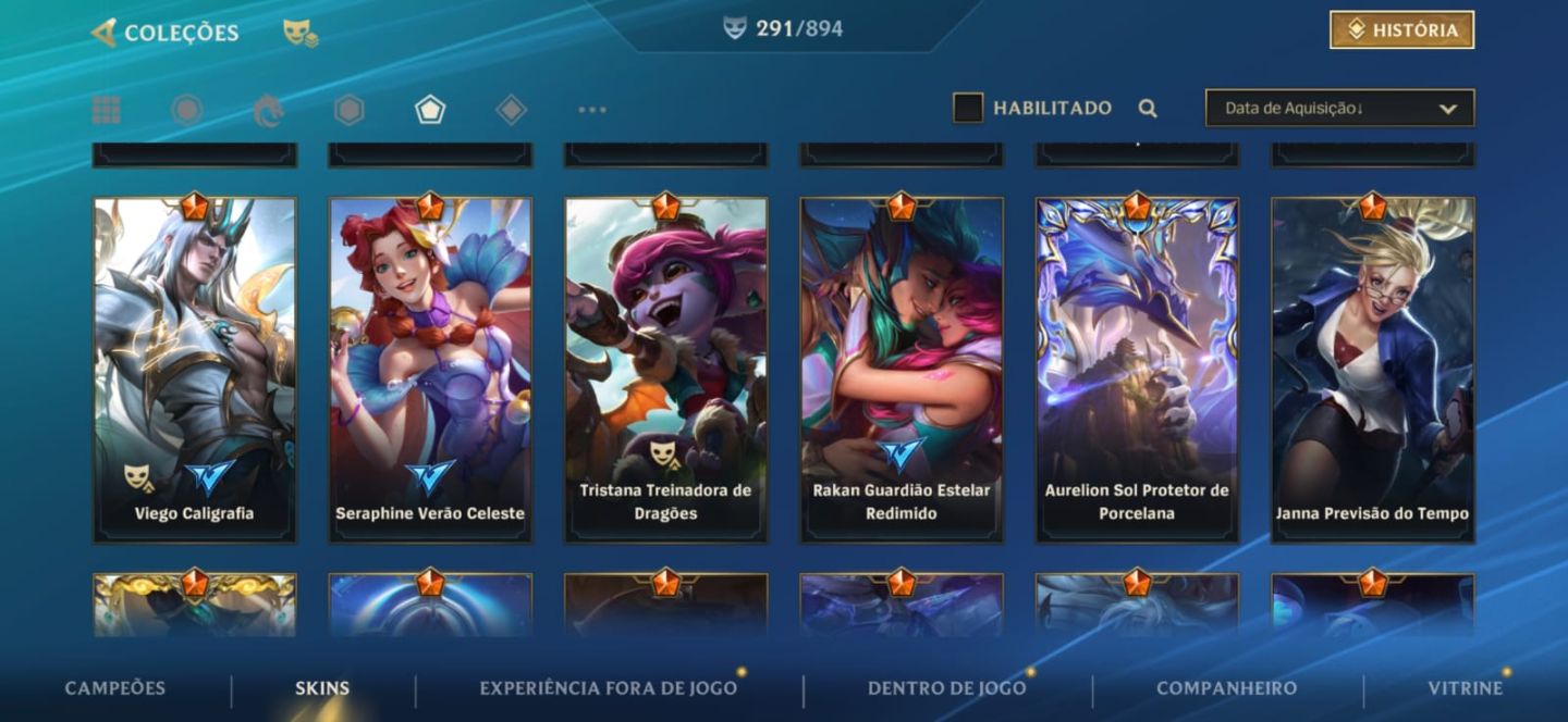 CONTA COM TODAS AS SKINS DA LUX E +290 SKINS
