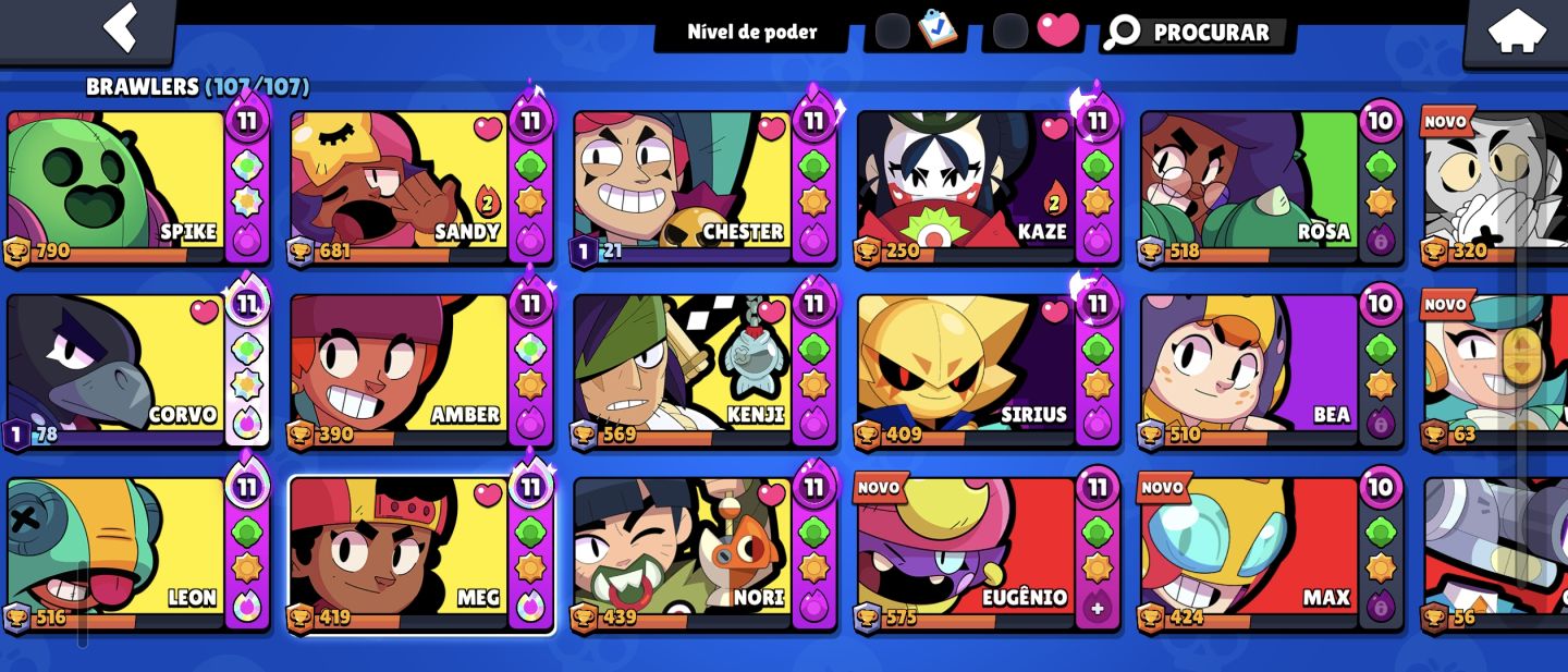 Brawl stars conta antiga todos os brawlers quase full