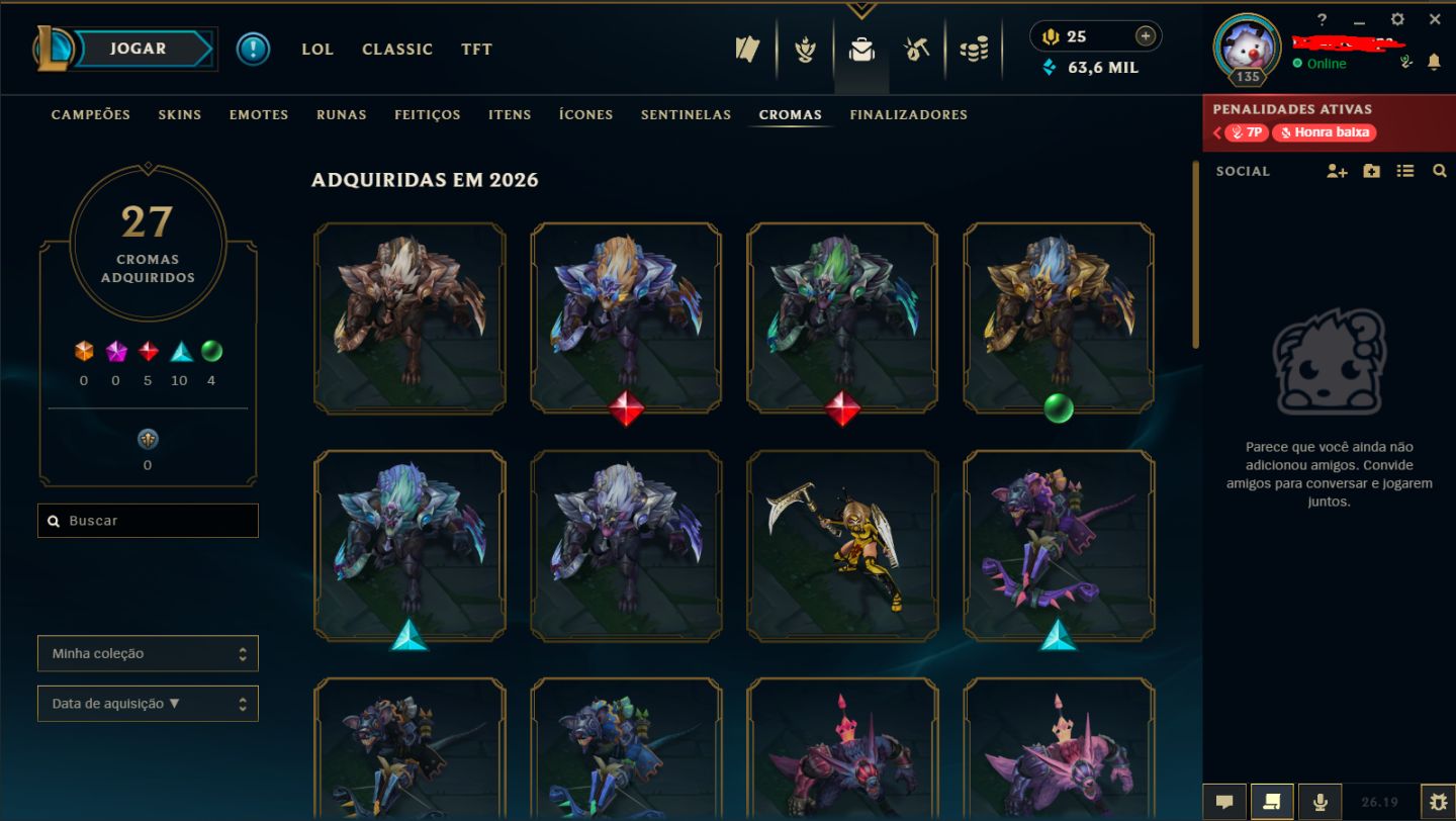 CONTA ESMERALDA 3 E DIAMANTE NA FLEX//MUITAS SKINS//LEVEL135