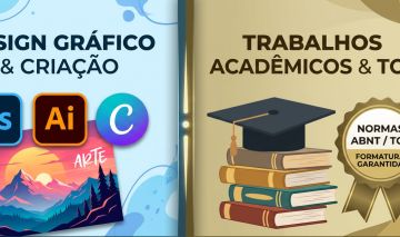 Design Gráfico & Trabalhos Acadêmicos | Formatação ABNT | Banners e Logos