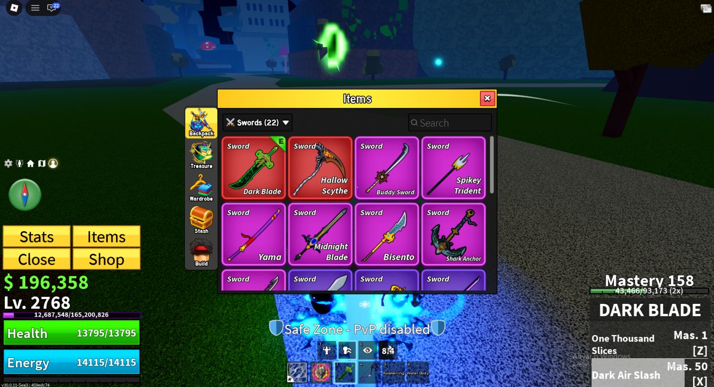 Melhor conta de Blox fruits Com Dragon Eclipse, Gas Dough Portal Permanente e v4