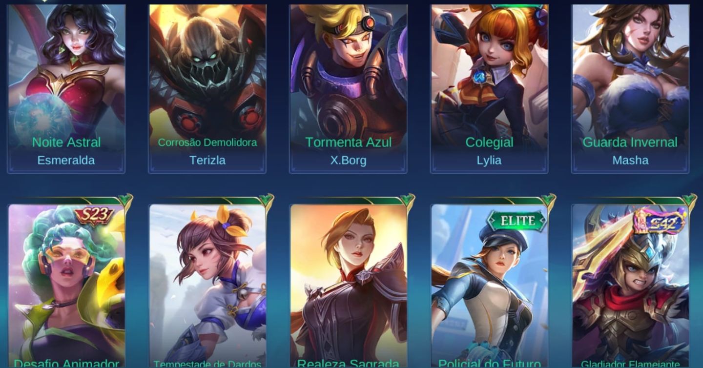 CONTA MLBB COM +7 ANOS DE HISTÓRIA | BORDAS EXCLUSIVAS & SKINS