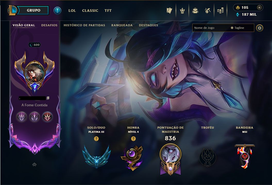 CONTA LVL 600, 373 SKINS, LEBLANC FAKER, SKINS ANTIGA DE REDE SOCIAL, ÚNICO DONO