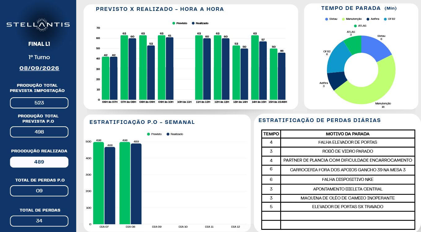 Dashboard profissional personalizado