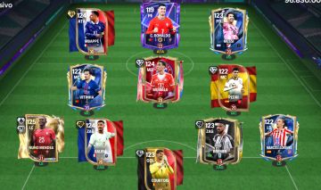 CONTA DE EA FC MOBILE BEM UPADA, COM JOGADORES RAROS MBAPPE PS DOURADO, MESSI,