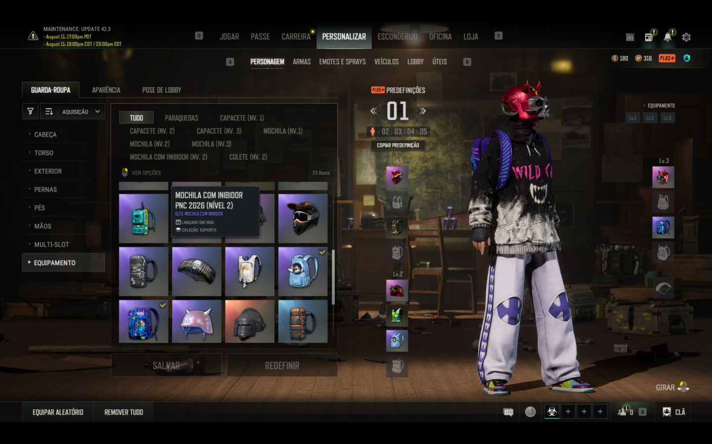 CONTA PUBG PC 3 PROGRESSIVAS AUG NEON DREAM LV 4 , ACE32 , KAR98K