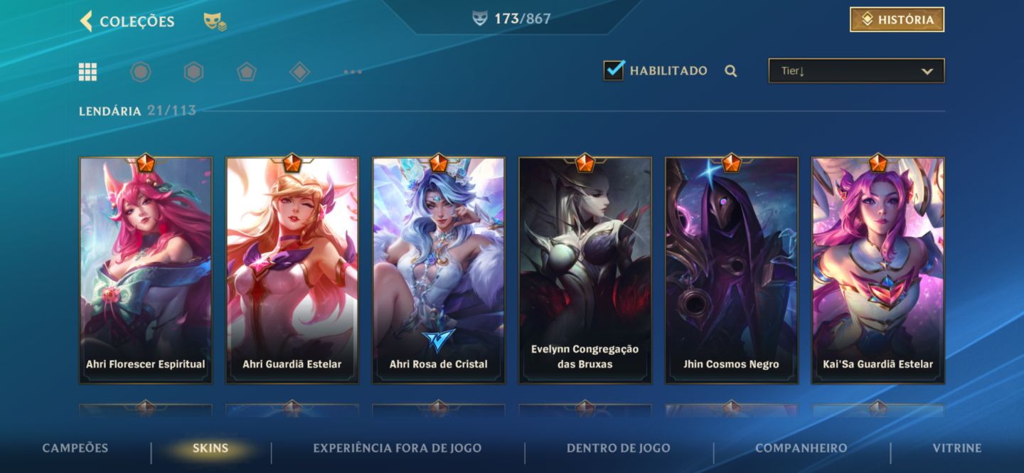 CONTA WILD RIFT COM SKIN PRESTÍGIO E CROMAS MÍTICOS + 180 SKIN TOTAIS