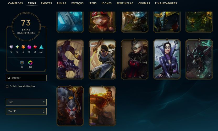 CONTA PLATINA 1 / YASUO EMISSÁRIO DA ESCURIDÃO / UDYR ULTIMATE / 31 SKINS /35KEA