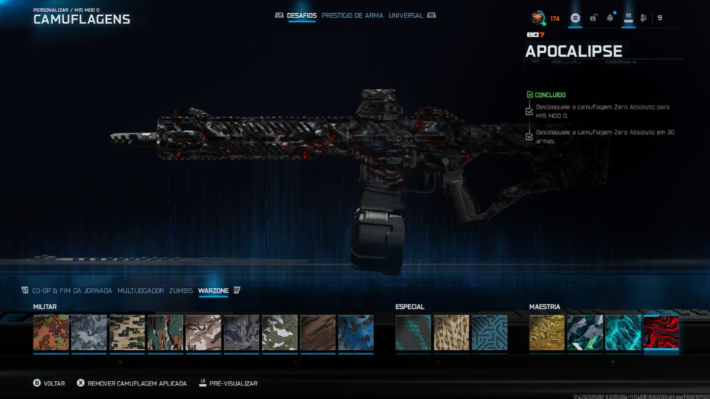 Conta bo7 com todas camuflagens e skin lendaria horizonte nexus mais algun itens
