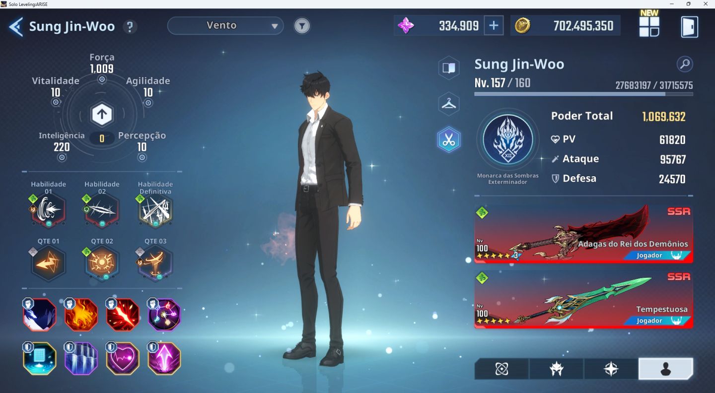 CONTA SOLO LEVELING: ARISE. LV 157, POWER 4kk600