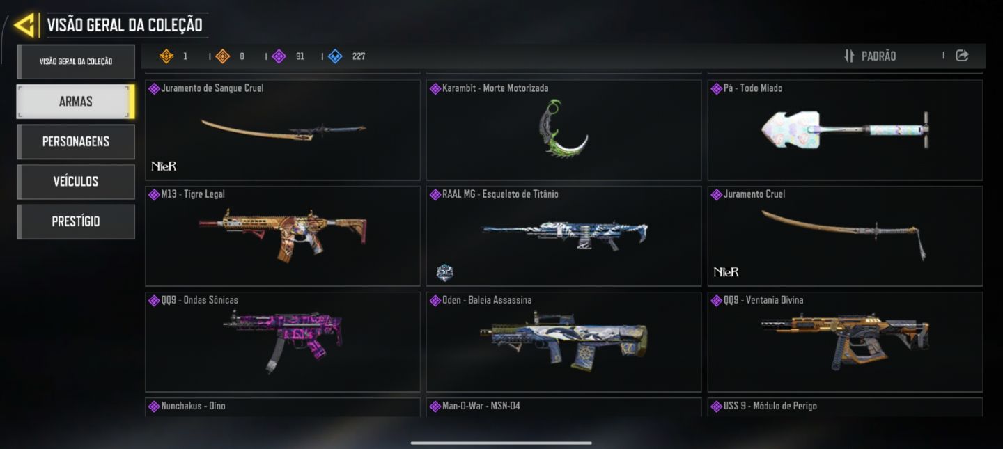 Conta de CALL OF DUTY (MOBILE) ANTIGAAAAAA!!!!!