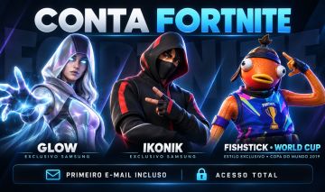 Conta Fortnite | IKONIK + GLOW + WORLD CUP 2019 | PRIMEIRO E-MAIL INCLUSO