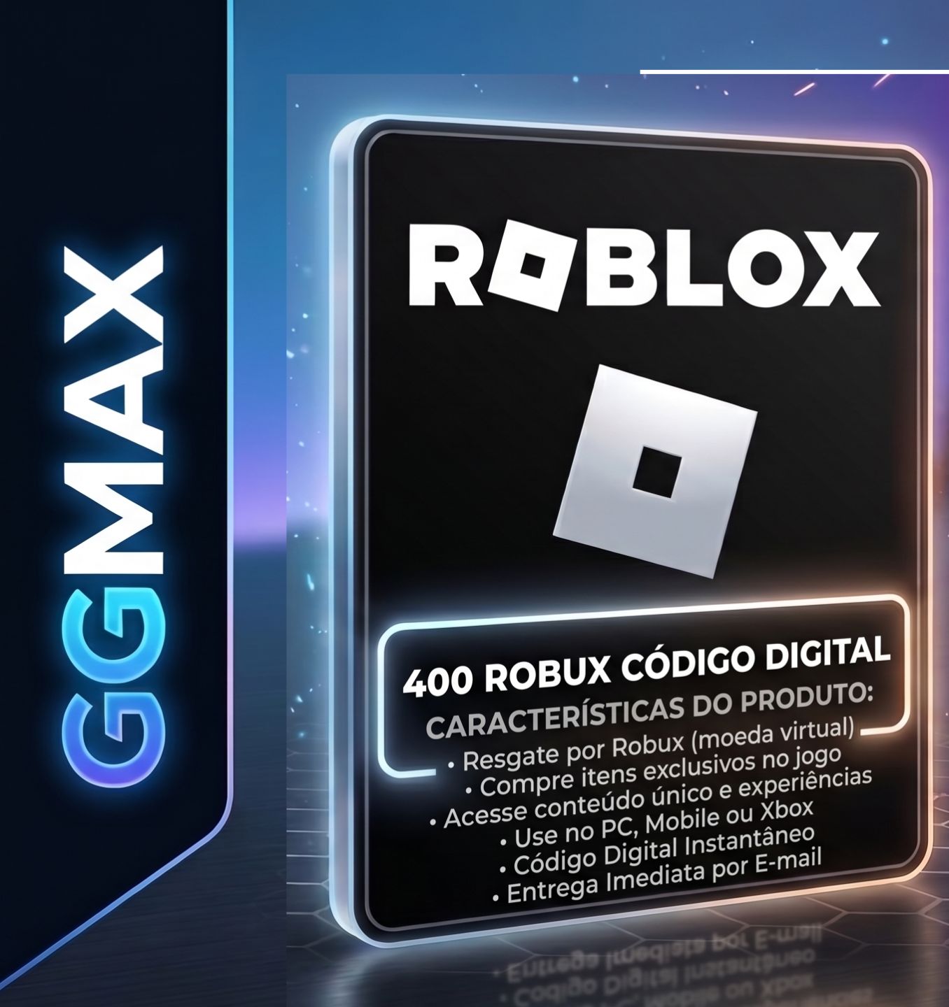 400 Robux - Cartão Presente, Entrega rapida, digital, resgata direto na conta