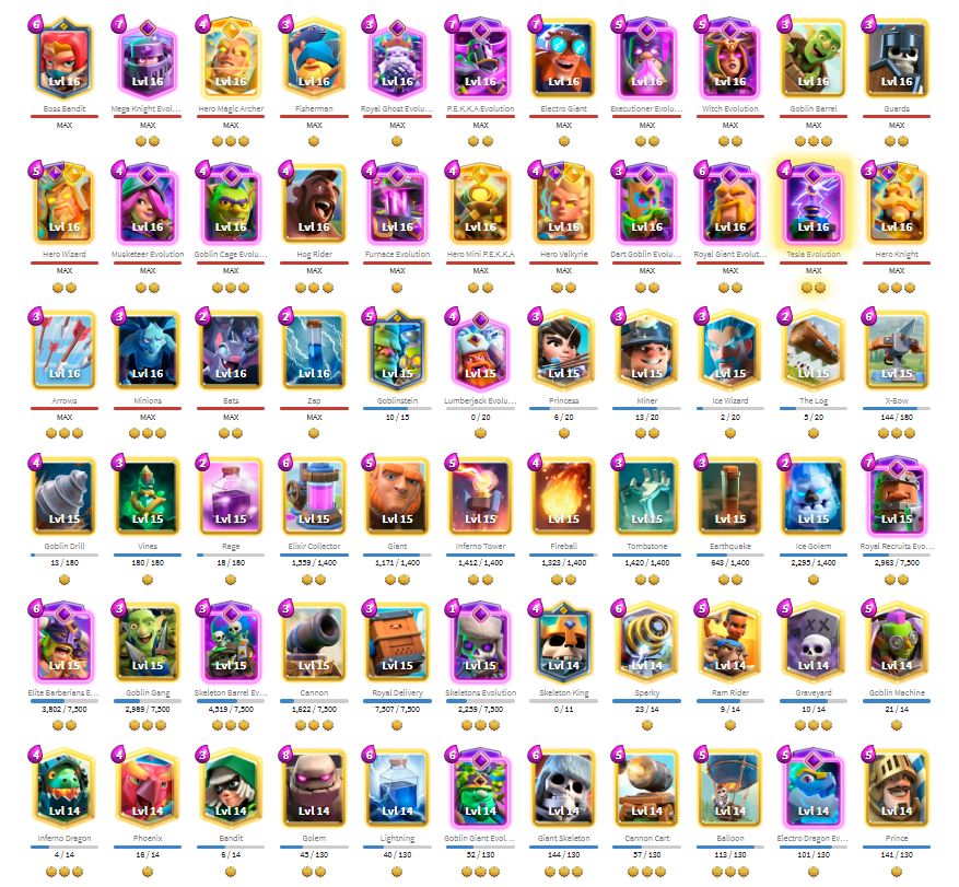 Clash Royale Nvl 72 conta antiga / Ano de lançamento do jogo