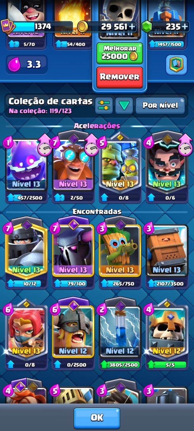 Conta Clash Royale 7.000 Troféus 9 Evoluções Rei Nível 13