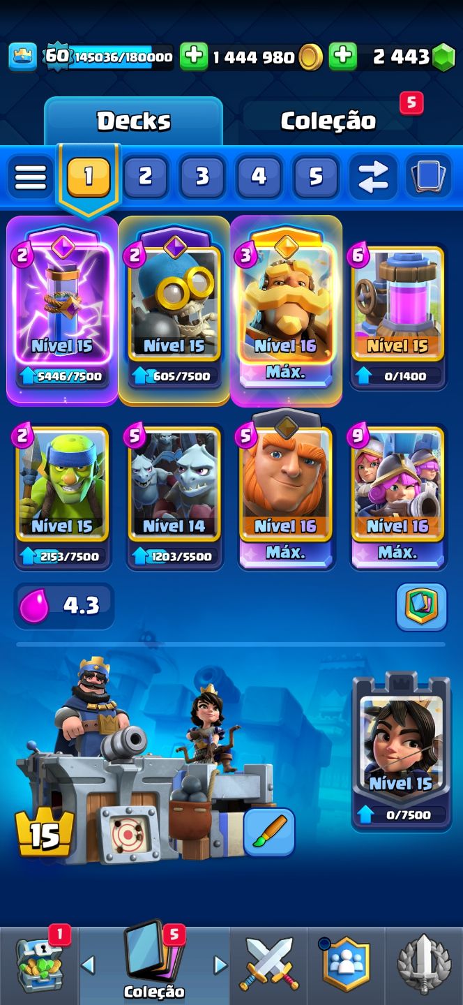 Conta clash royale, clash of clans, brawl stars valor pelas 3