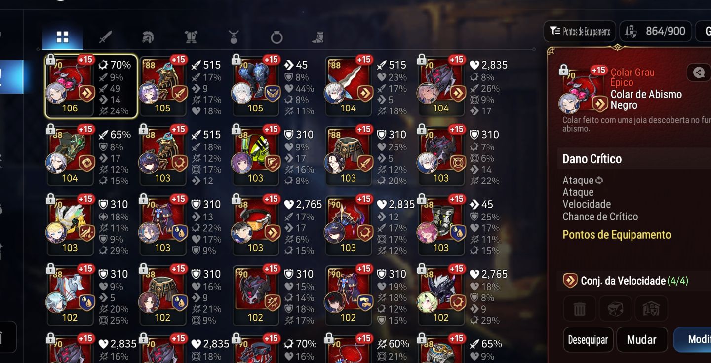 Conta Epic Seven server Global mid game