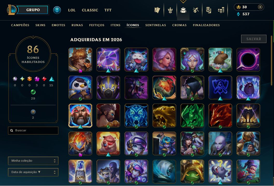 LOL OURO III SOLO/DUO + FLEX | 79 SKINS | 3 LENDÁRIAS | 4 MÍTICAS | 86 ÍCONES