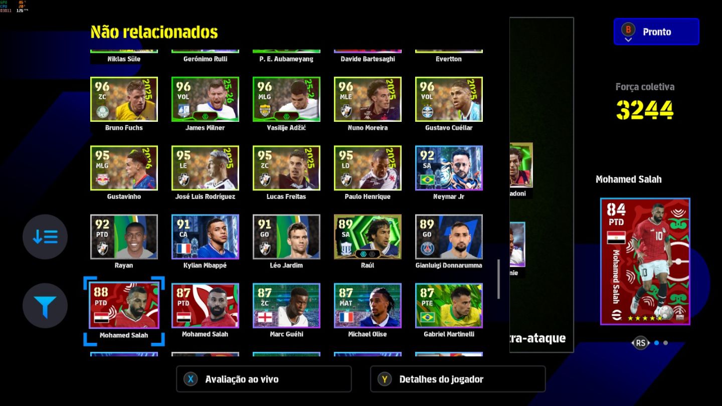 Conta PC Steam Van Der Sar 108, Nesta 106,Nedved 106,Ekitike 106, Rice 106 e CIA