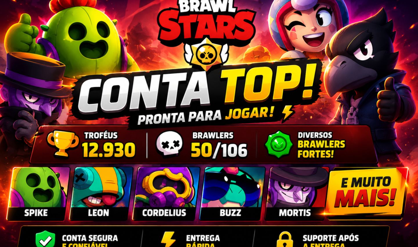 BRAWL STARS 50 BRAWLERS + 12.9K TROFÉUS | SPIKE + LEON + BUZZ
