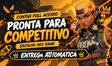 Conta Valorant Pronta para Competitivo, Todos os Ranks, Full Acesso, Level 20