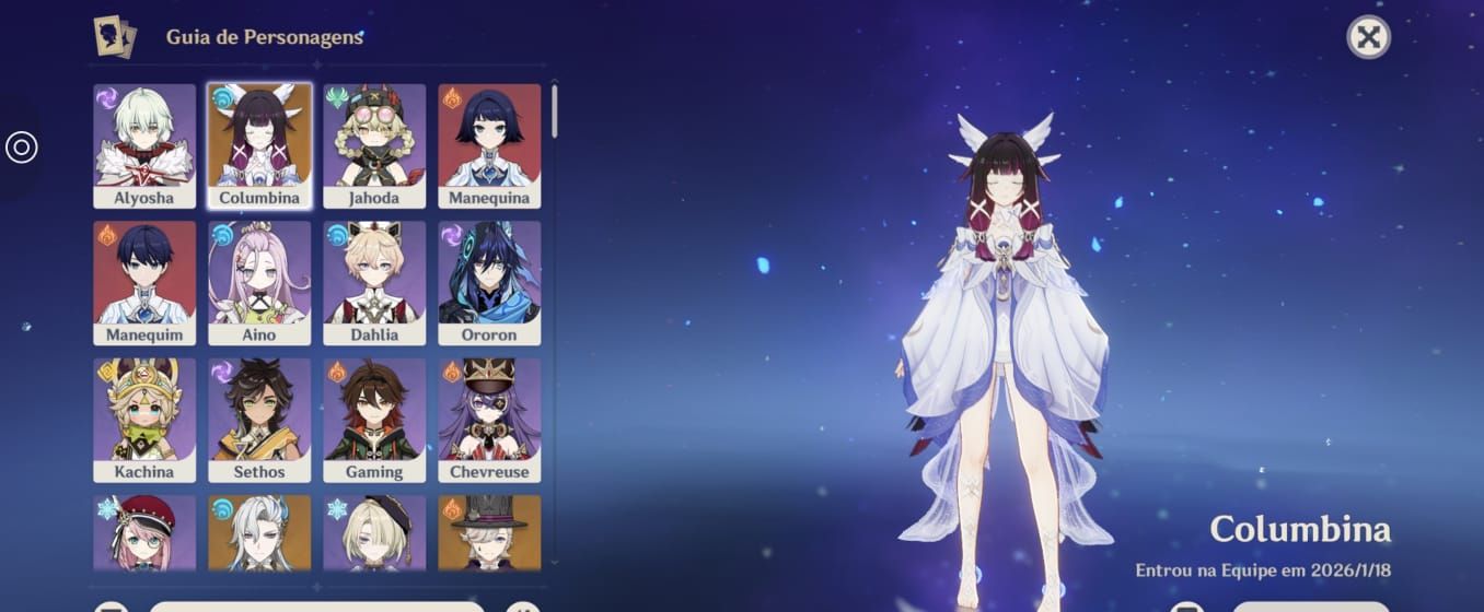 CONTA END GAME AR60 personagens constelados, algumas assinaturas