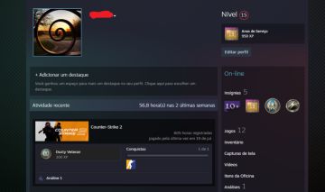 Conta cs2 prime com medalha - 19 anos de serviço + alguns jogos