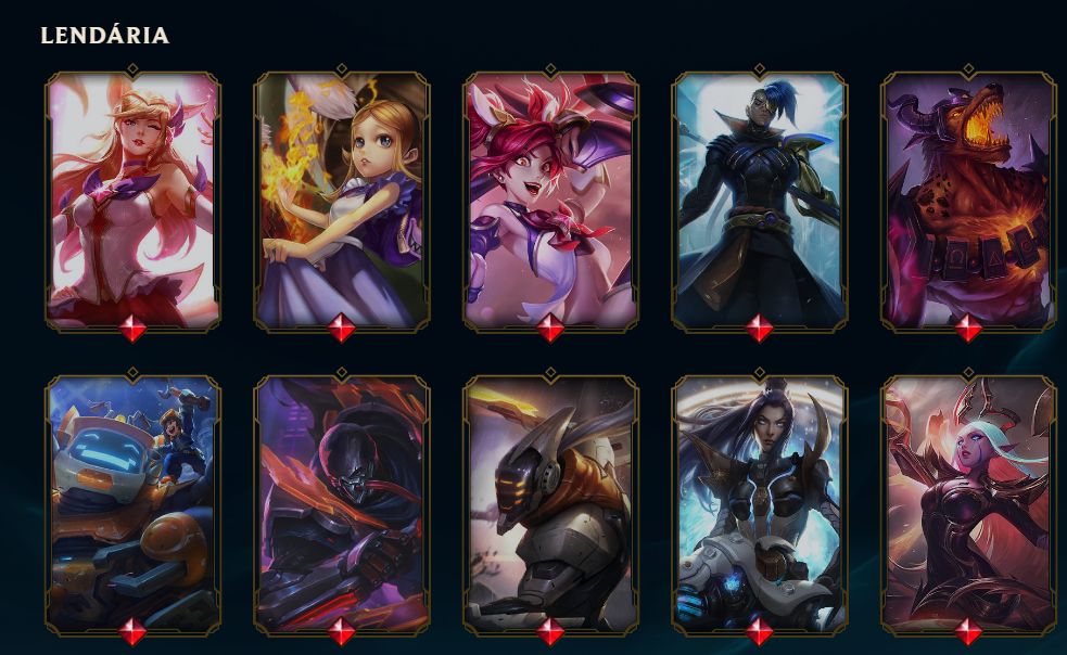 LOL BR | DIAMANTE IV | 164 SKINS | 3 ULTIMATES | HONRA 5 | TODOS CHAMPIONS