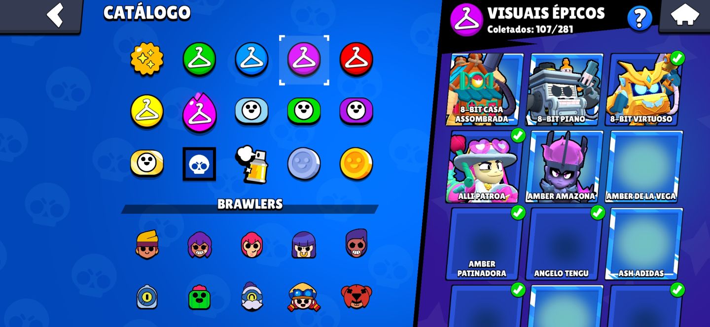 Conta Brawl Stars - CONTA DE 2019 COM SKINS RARAS
