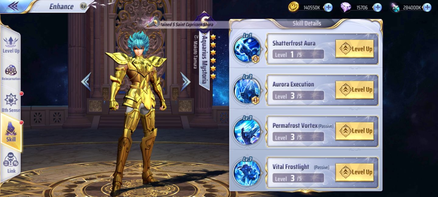 Conta saint seiya awakening servidor 150
