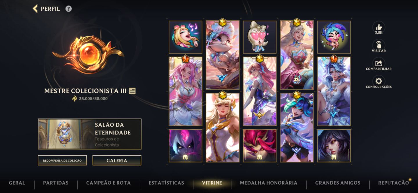 CONTA WILD RIFT COM SKIN PRESTÍGIO E CROMAS MÍTICOS + 180 SKIN TOTAIS