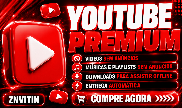 1 MÊS DE YOUTUBE PREMIUM/MUSIC + BRINDE