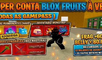 CONTA DE BLOX FRUITS COM TODAS AS GAMEPASS, ICE, BUDDAH E PORTAL PERMANENTE!!