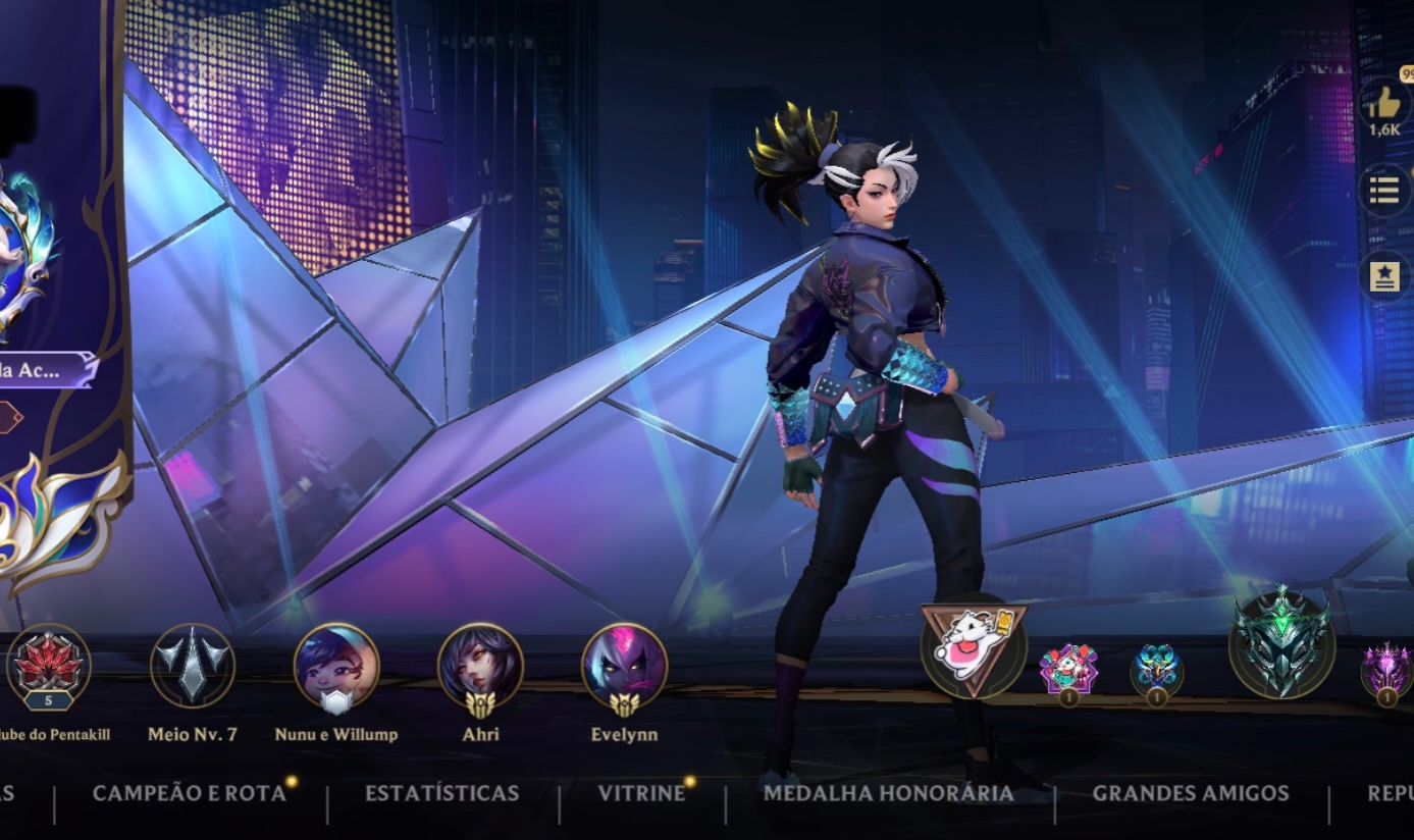 Conta Wild Rift com 125 skins e todas do passe ranked