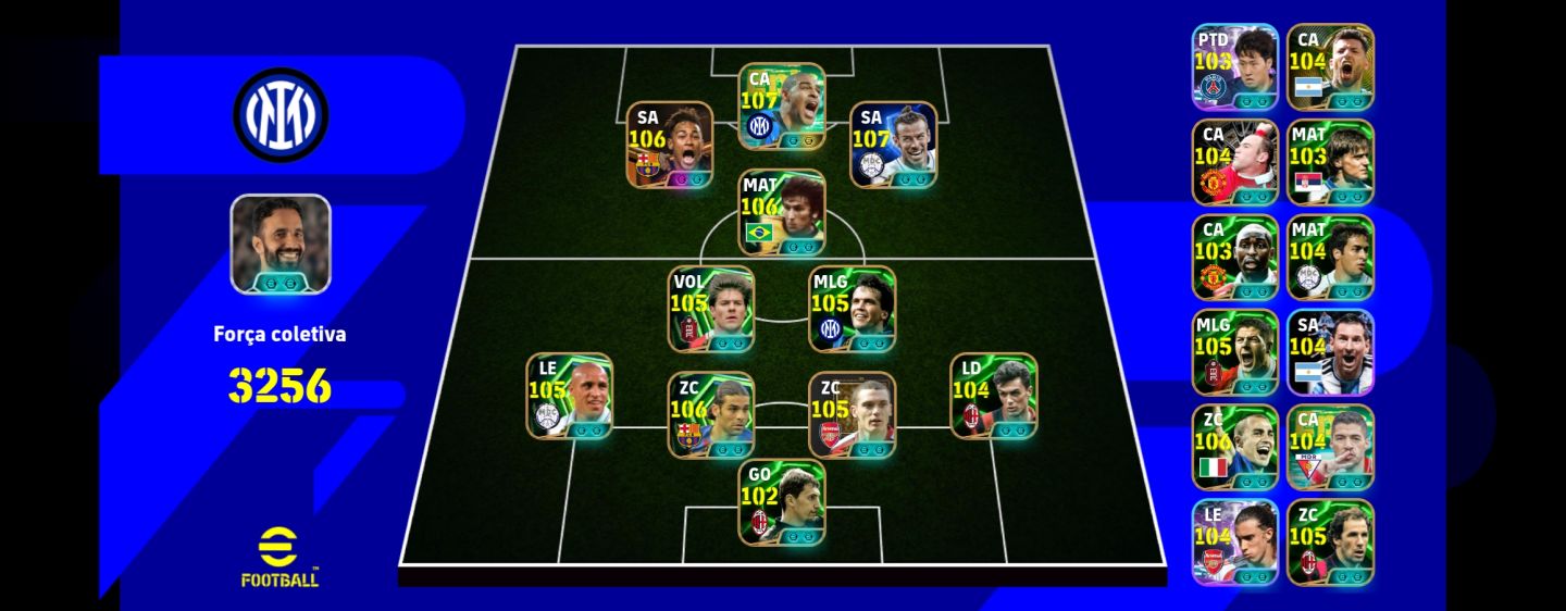 CONTA EFOOTBALL SEMI-FULL NOVO ADRIANO | NEYMAR BIG | BALE 107 | ZICO TIME 3260