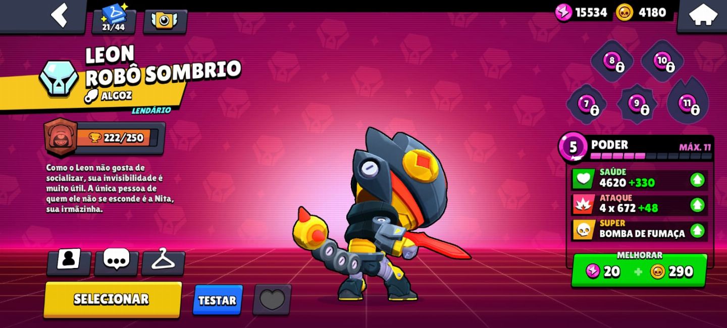 CONTA DE BRAWL STARS PRA SAIR DO 0 - BUFFIES DA MAG E DO SURGE COM SKINS ROBO