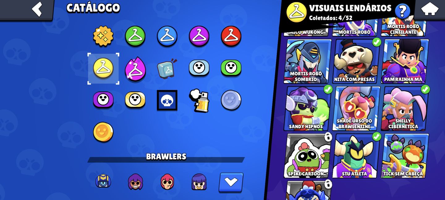 Brawl Stars | 67 Brawlers | 4 Skins Lendárias | 7 Míticas | Muitas Skins