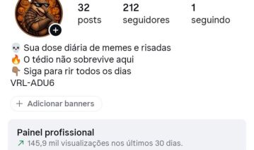 Conta de Instagram Memes | 200 Seguidores | Alto Engajamento |