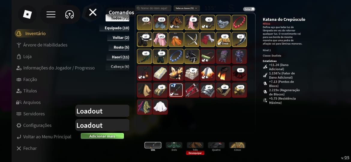 CONTA NOVO PROJECT SLAYER - NIGHTFALL T2 LVL MAX