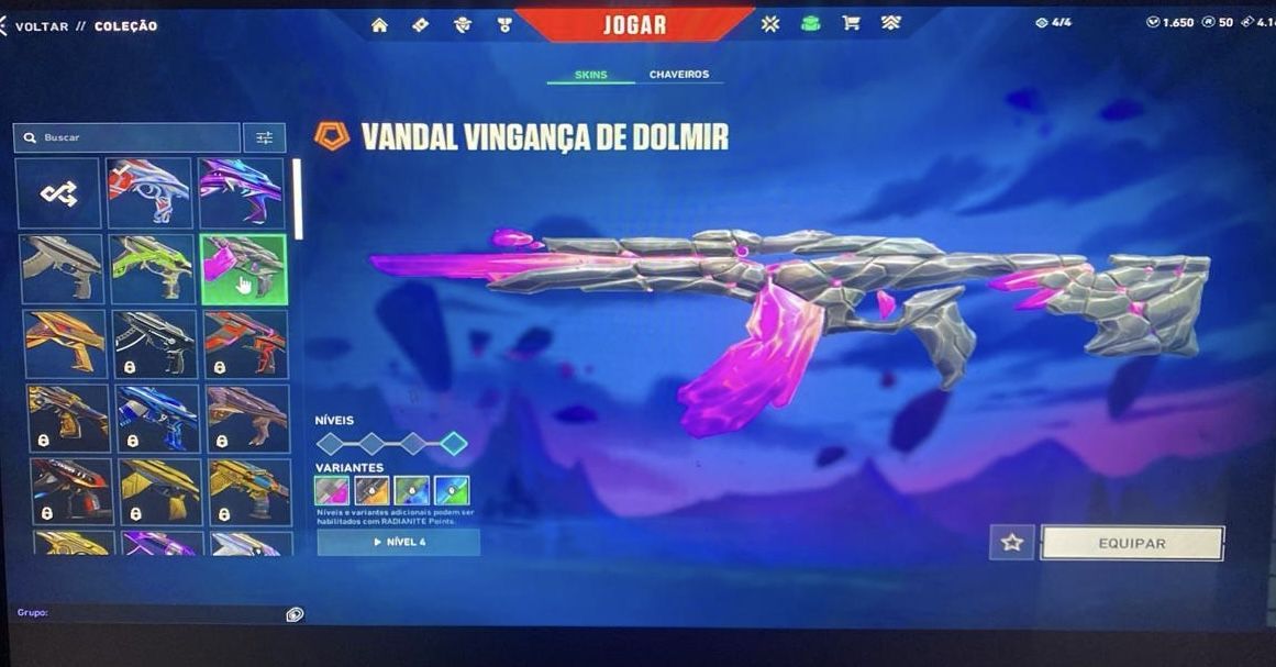 1,6k gastos Conta valorant bastante skin