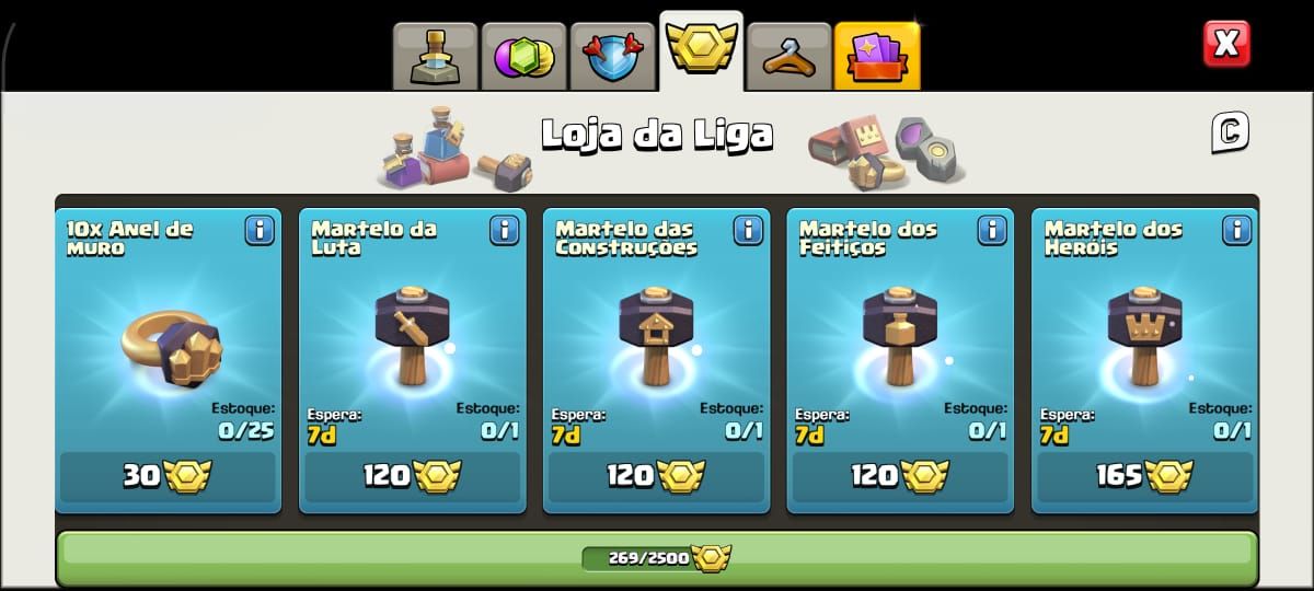 CV16 Quase Full|Defesas FULL|Skins Lendárias|Ferreiro Top|2060 Gemas|XP 206